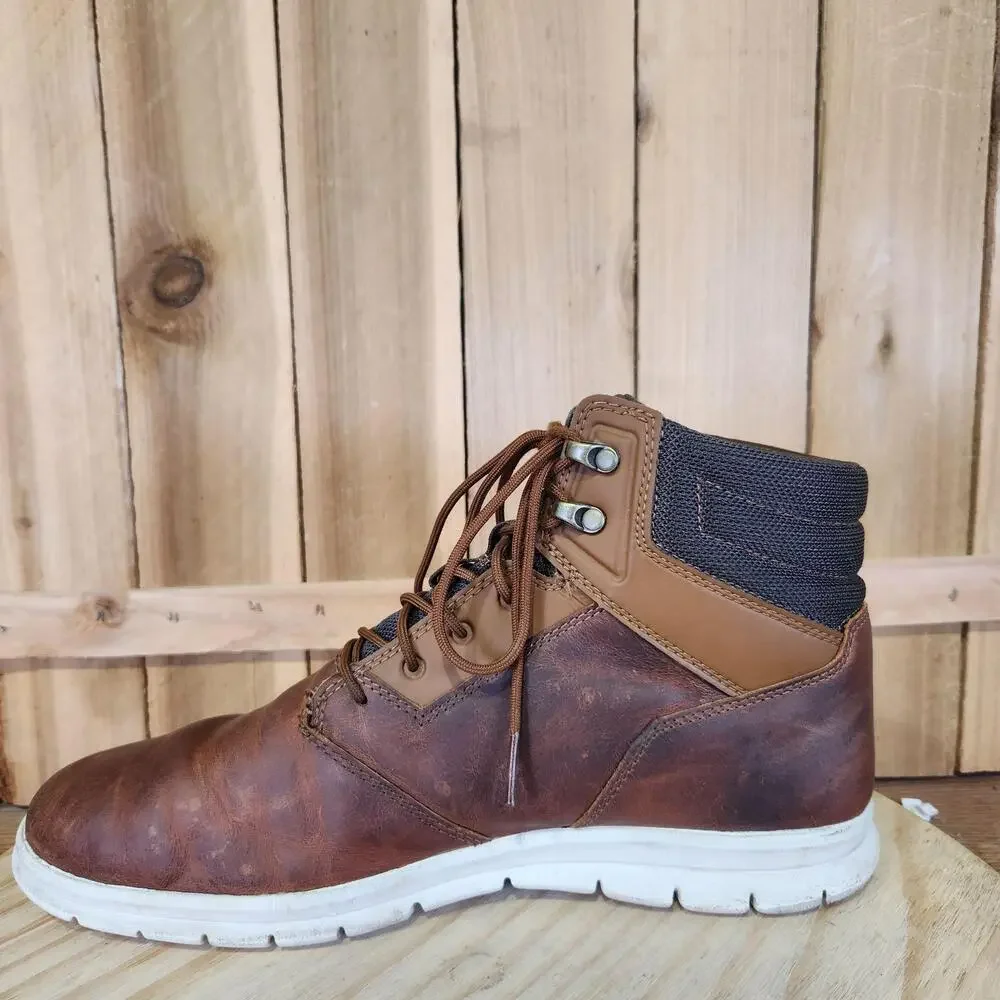 Timberland Graydon Sneaker Boots Mens 10.5 Brown Leather Ankle Casual Comfort